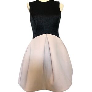 Halston Two-Tone Fit and Flare Dress 8 NWT Party Prom Designer